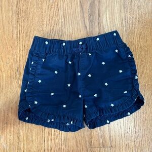 Carters Girls Patriotic Star Shorts - Size 3T
